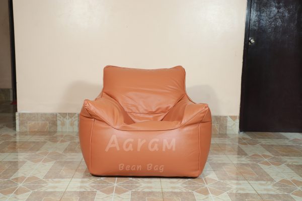 Faux Leather Single Couch Bean Bag - Varnish - Image 3