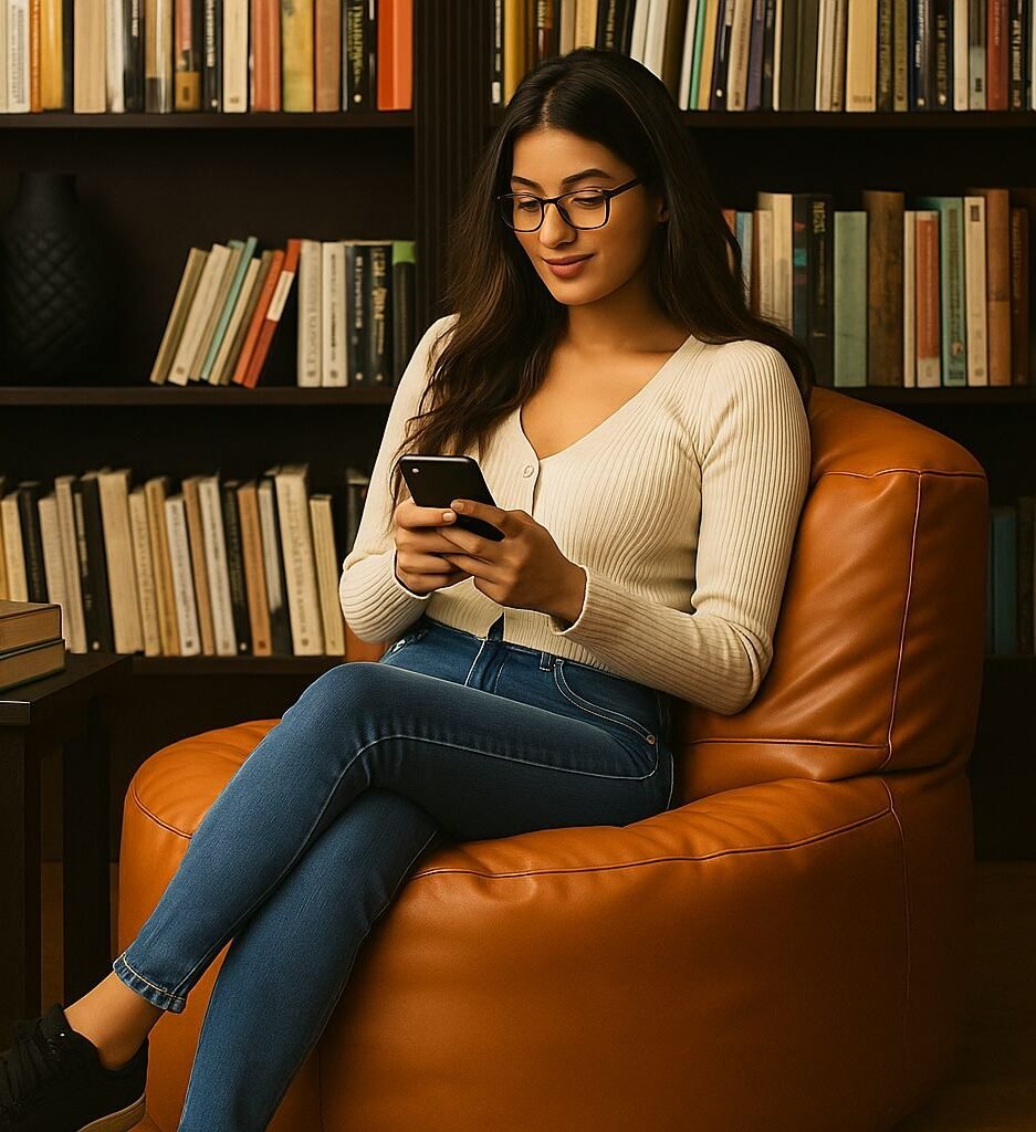 Faux Leather Lazy Sofa Bean Bag -  Varnish