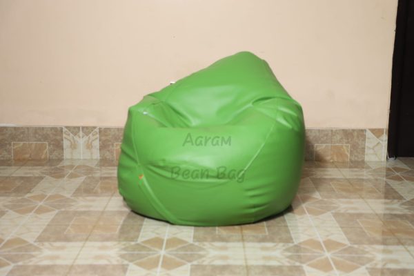 Faux Leather XxL Pear Shape Single Bean Bag - Green