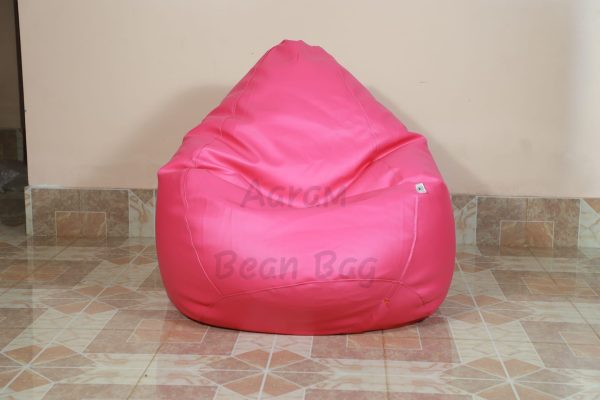 Faux Leather XxxL Pear Shape Single Bean Bag - Pink