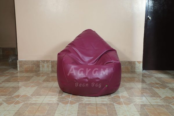 Faux Leather XxxL Pear Shape Single Bean Bag - Purple