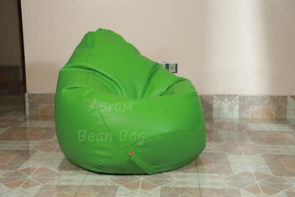 Faux Leather XxxL Pear Shape Single Bean Bag - Green