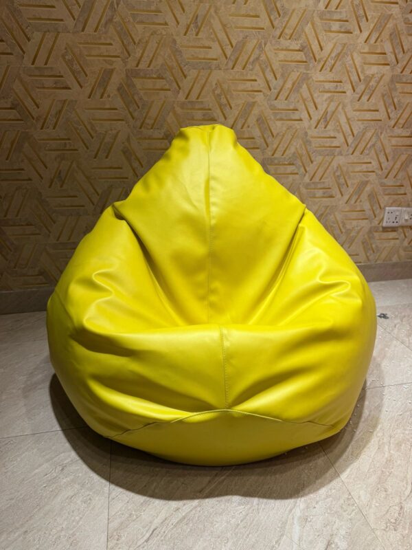 Faux Leather Xxl Pear Shape Single Bean Bag - Neon Green